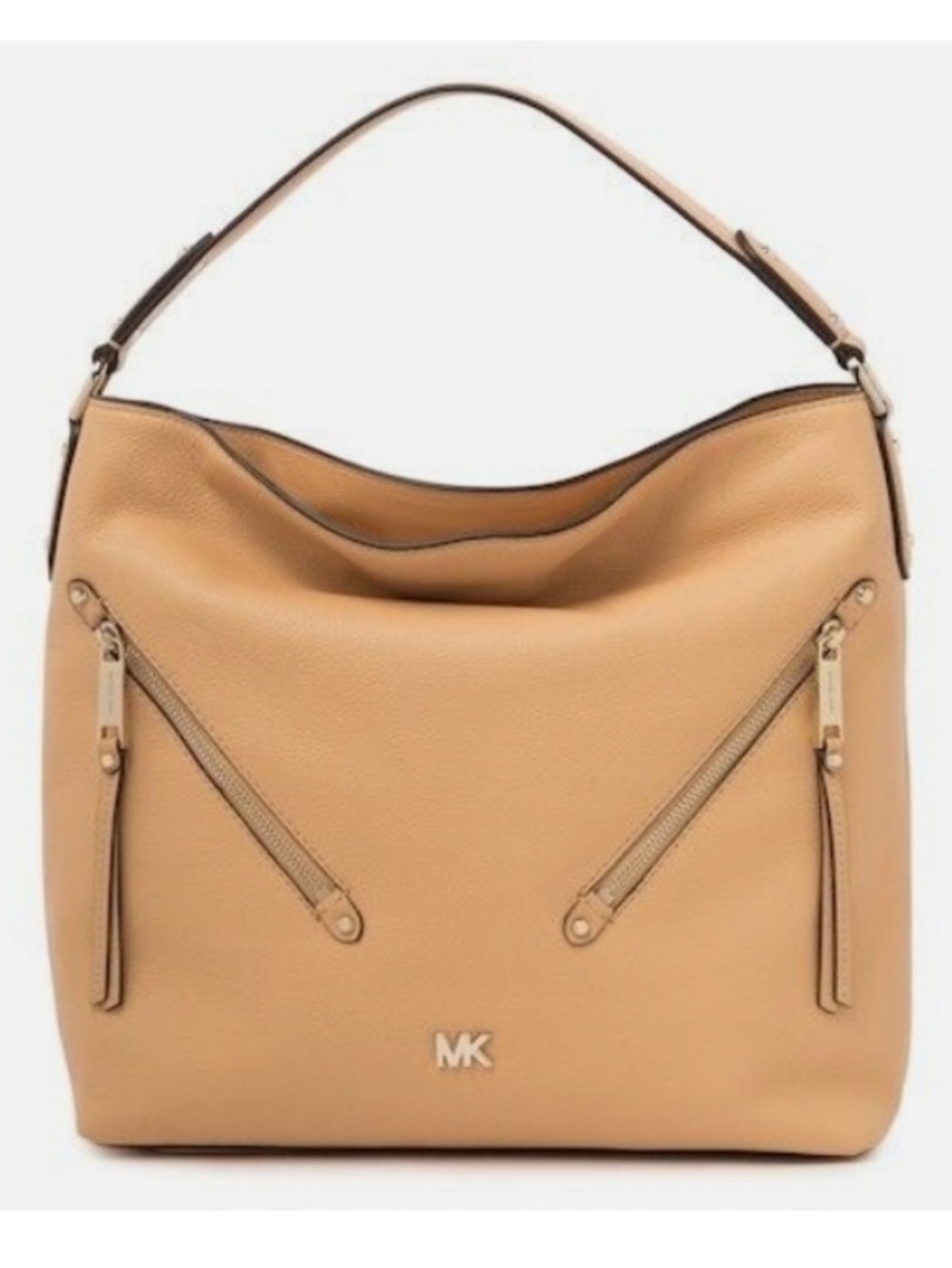 Michael Kors Beige/Tan Leather Shoulder Hobo Bag